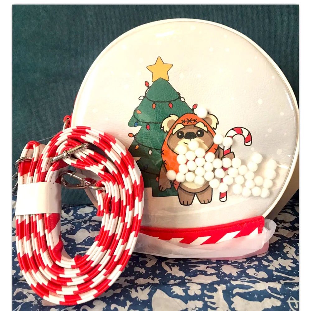 Disney Loungefly Star Wars Ewok Crossbody Purse Bag ~Christmas Snow Globe~NEW